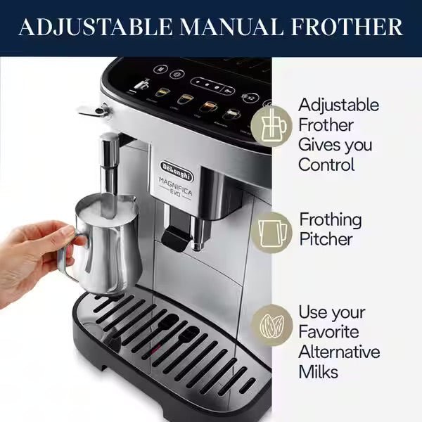 Delonghi - Magnifica EVO Manual Frother (ECAM29043SB)
