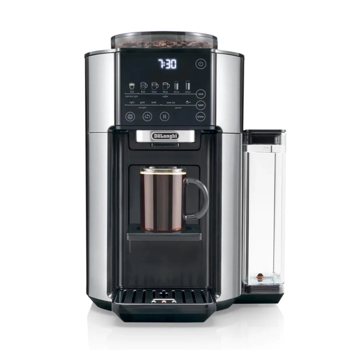 Delonghi - TrueBrew Drip Coffee Maker - Stainless/Black MB
