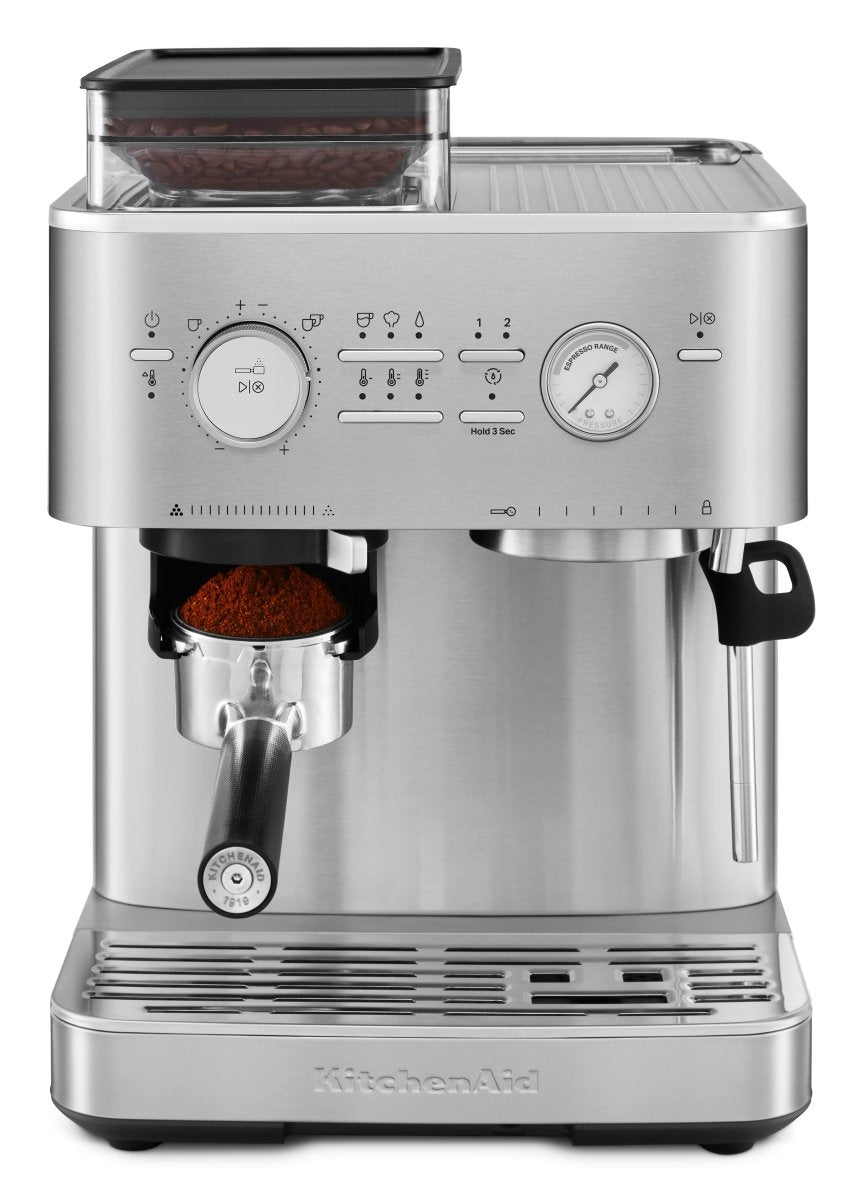 KitchenAid - Semi Automatic Espresso Machine with Burr Grinder - KES6551