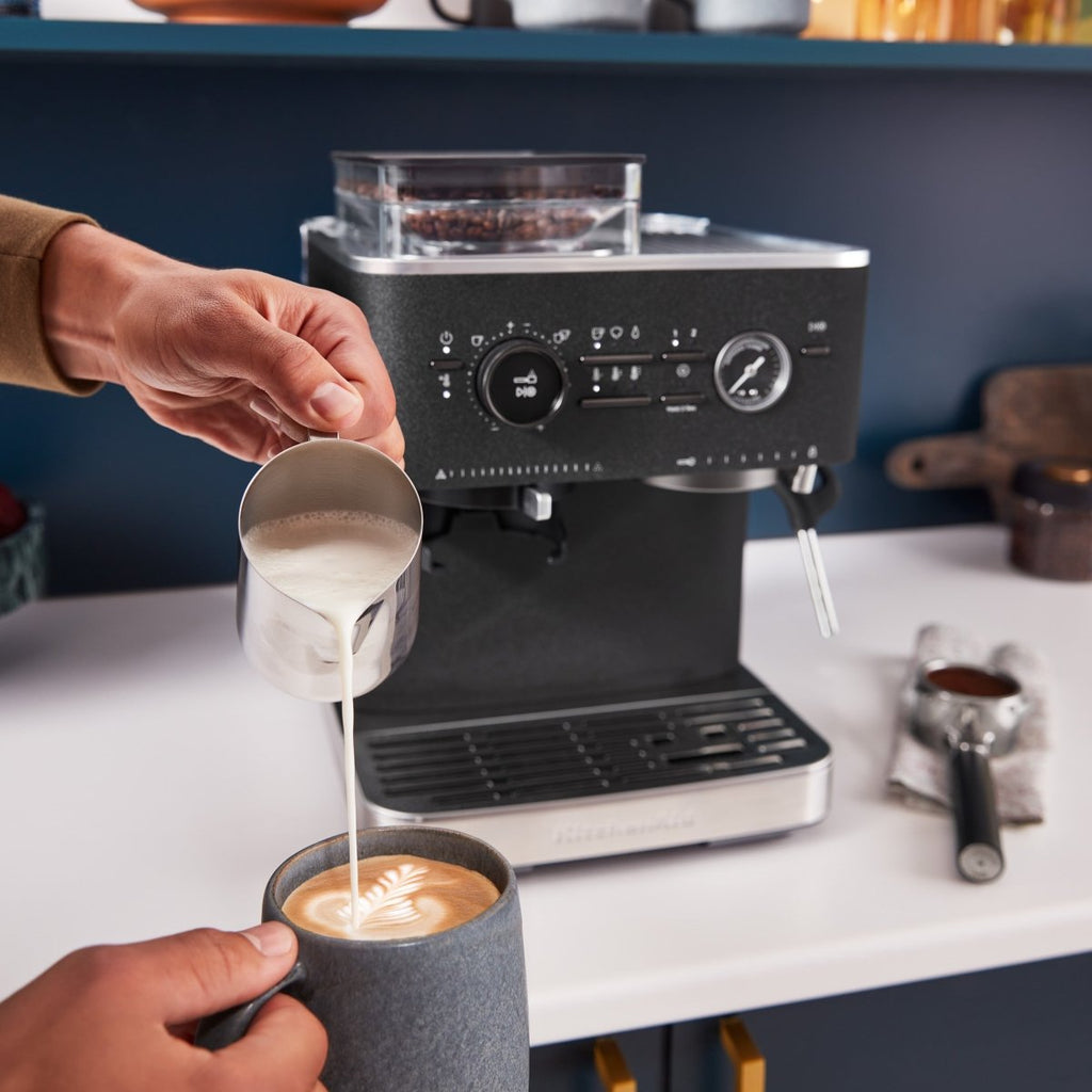 KitchenAid - Semi Automatic Espresso Machine with Burr Grinder - KES6551