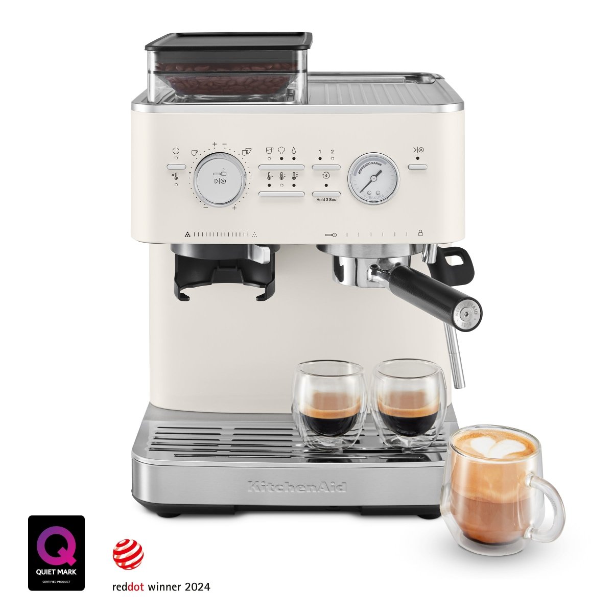 KitchenAid - Semi Automatic Espresso Machine with Burr Grinder - KES6551