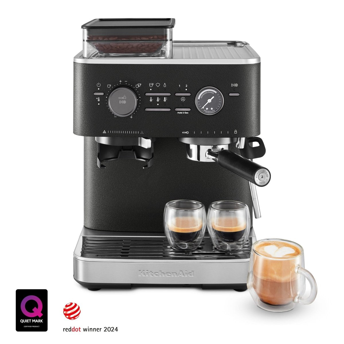 KitchenAid - Semi Automatic Espresso Machine with Burr Grinder - KES6551