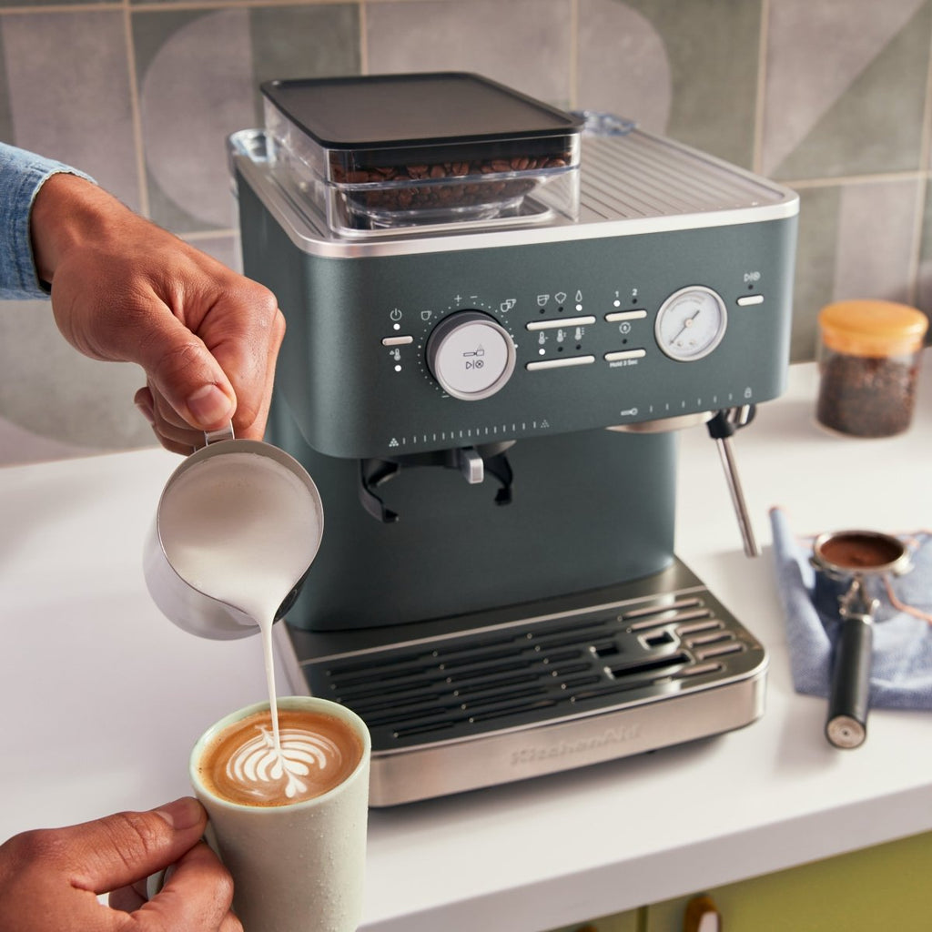 KitchenAid - Semi Automatic Espresso Machine with Burr Grinder - KES6551