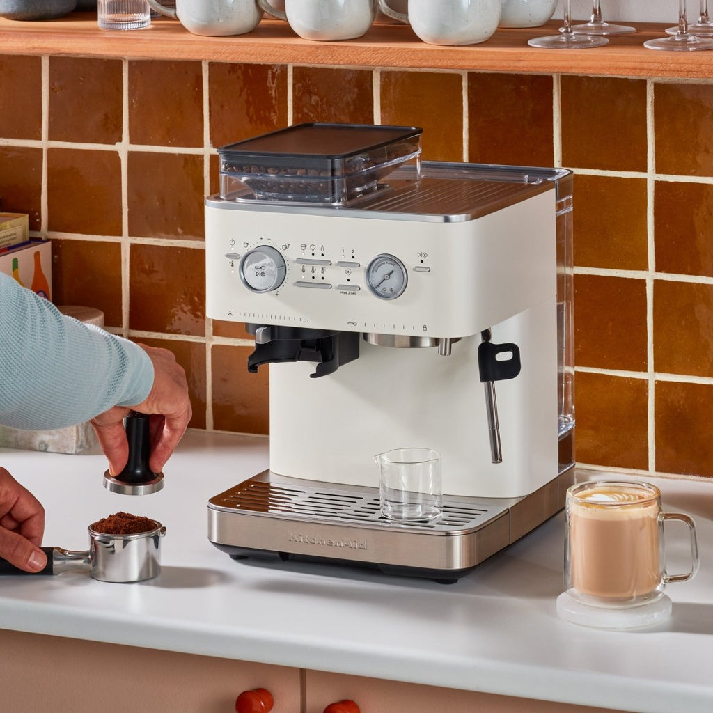 KitchenAid - Semi Automatic Espresso Machine with Burr Grinder - KES6551