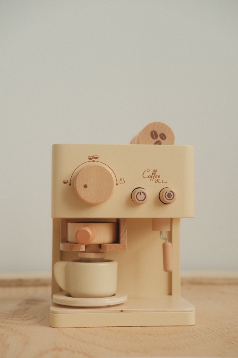 Wooden Barista Toy Coffee Machine â€?Kids Pretend Play Set