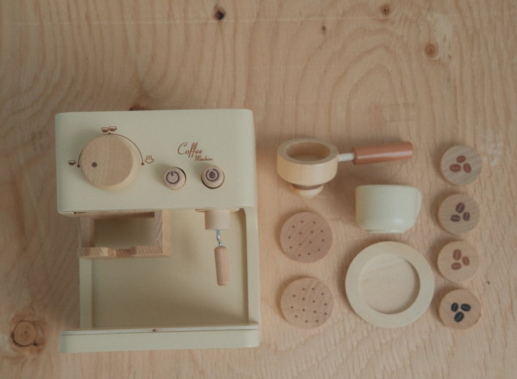 Wooden Barista Toy Coffee Machine â€?Kids Pretend Play Set
