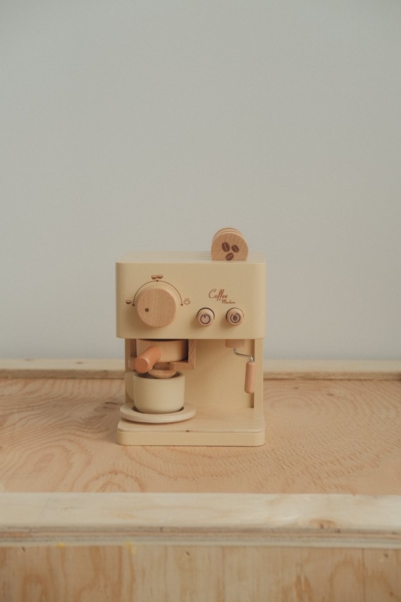 Wooden Barista Toy Coffee Machine â€?Kids Pretend Play Set