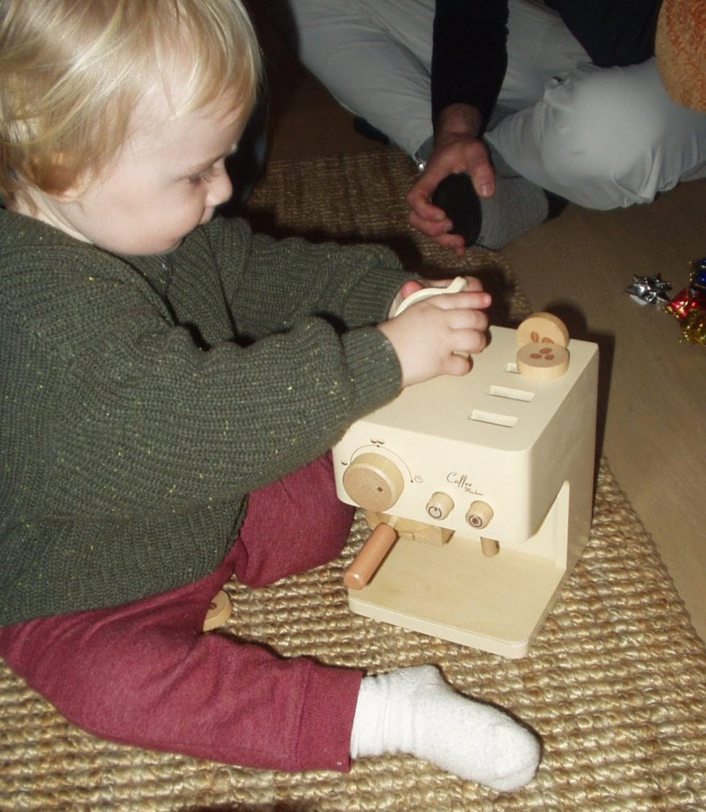Wooden Barista Toy Coffee Machine â€?Kids Pretend Play Set